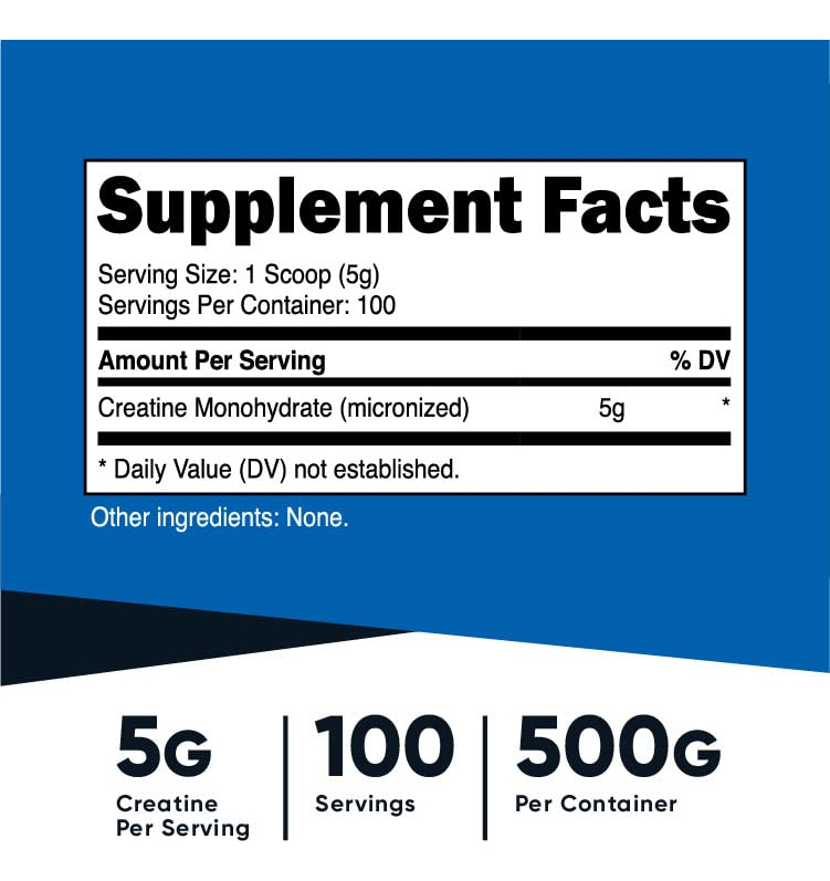 Salud y Equipamiento Médico - Creatina Monohidratada 500g Nutricost 1
