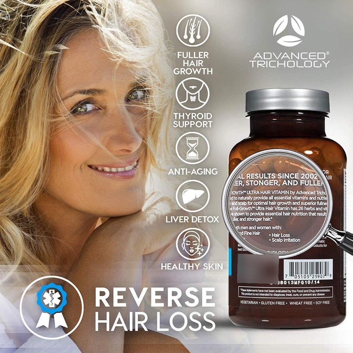 Salud y Equipamiento Médico - Vitamina Crecimiento Perdida De Cabello Foligrowth 90 Cap 4