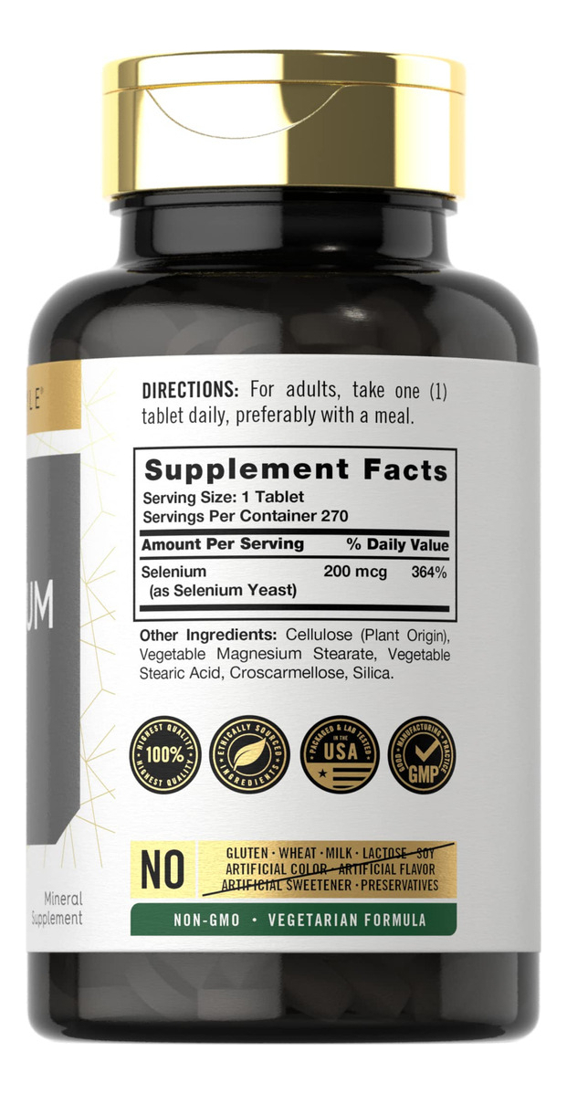 Salud y Equipamiento Médico - Selenio 200 Mcg 270 Cap Carlyle 1
