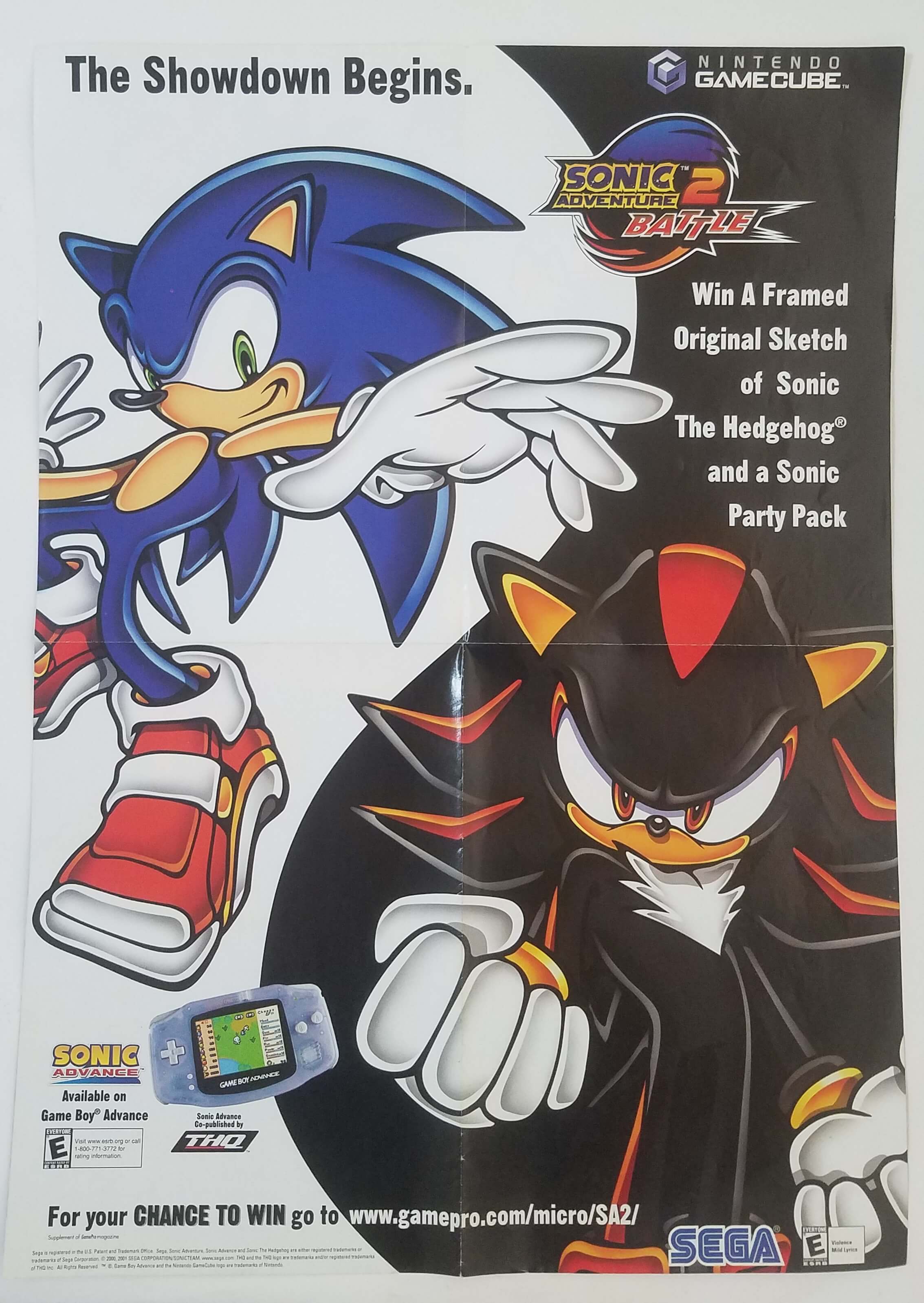 libros y revistas - Póster oficial de Sonic Adventure 2 0