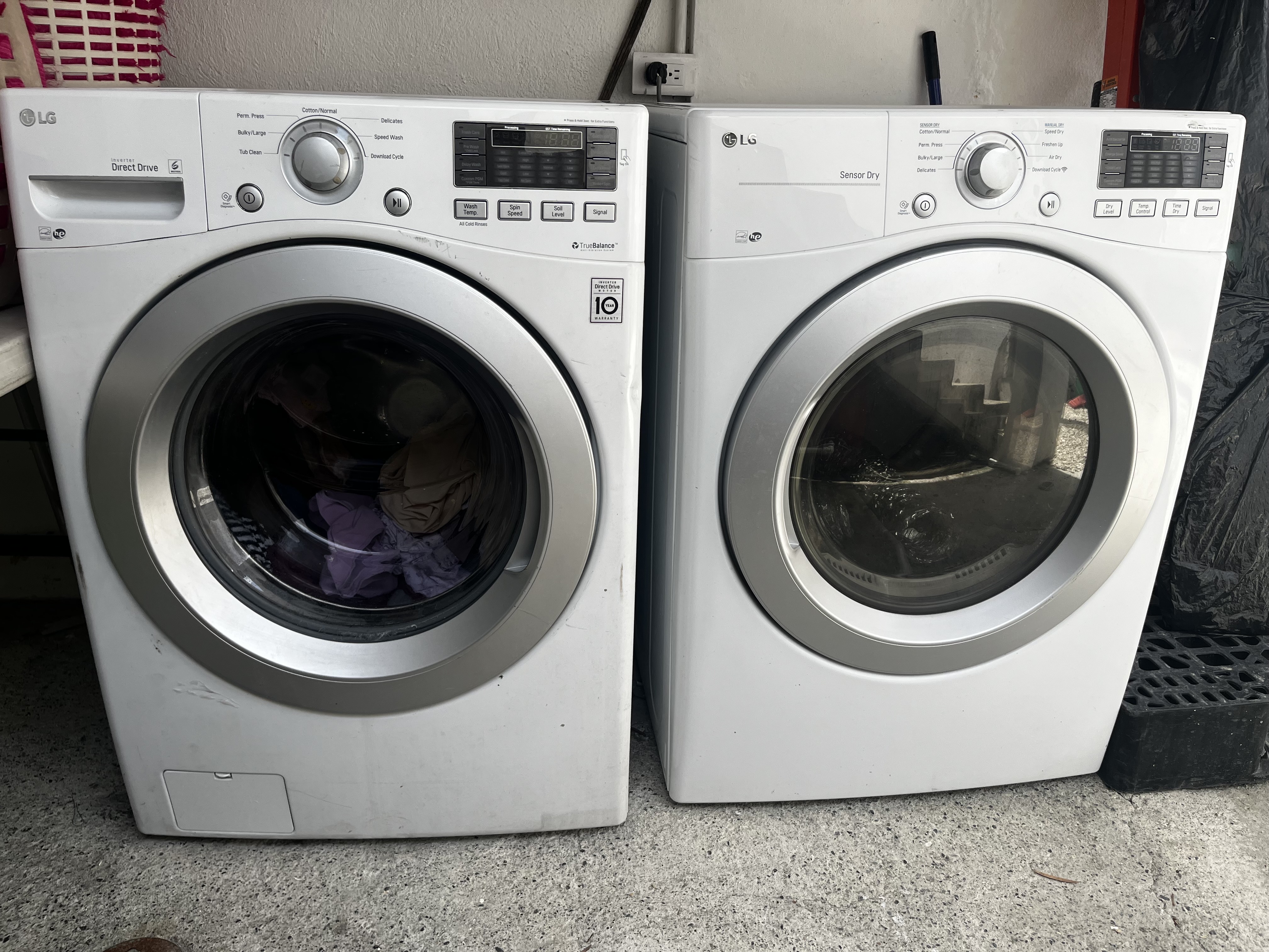 electrodomesticos - lavadora y secadora LG de 28 libras de capacidad