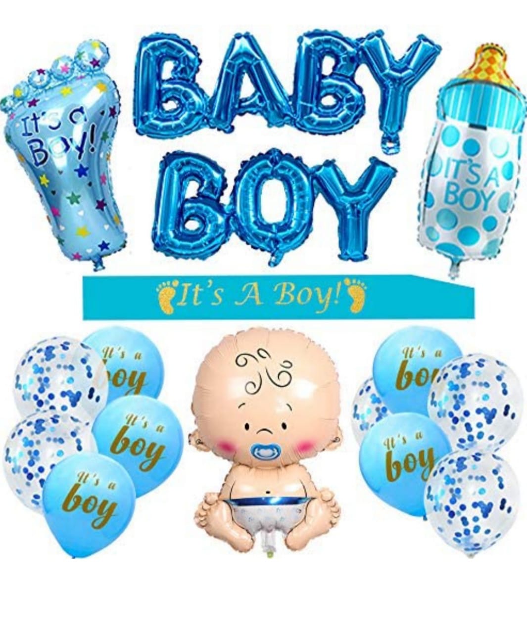 accesorios -   DECORACION BABY SHOWER Azul y rosa 3