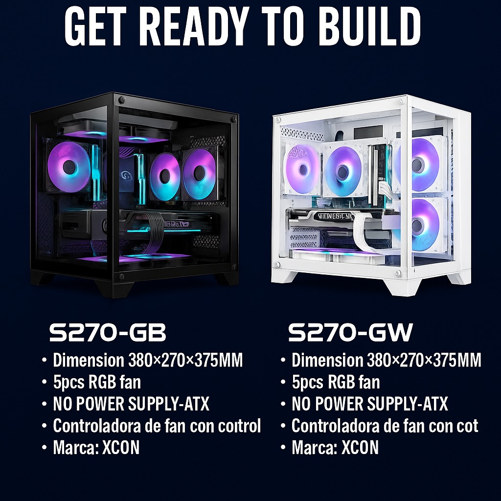 computadoras y laptops - 🕹️🎇 Case Gamer RGB XCON S270 | Potencia & Estilo 0