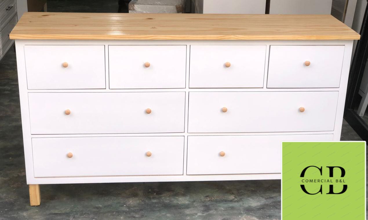 muebles y colchones - Gavetero de 8 gavetas con tope natural  0