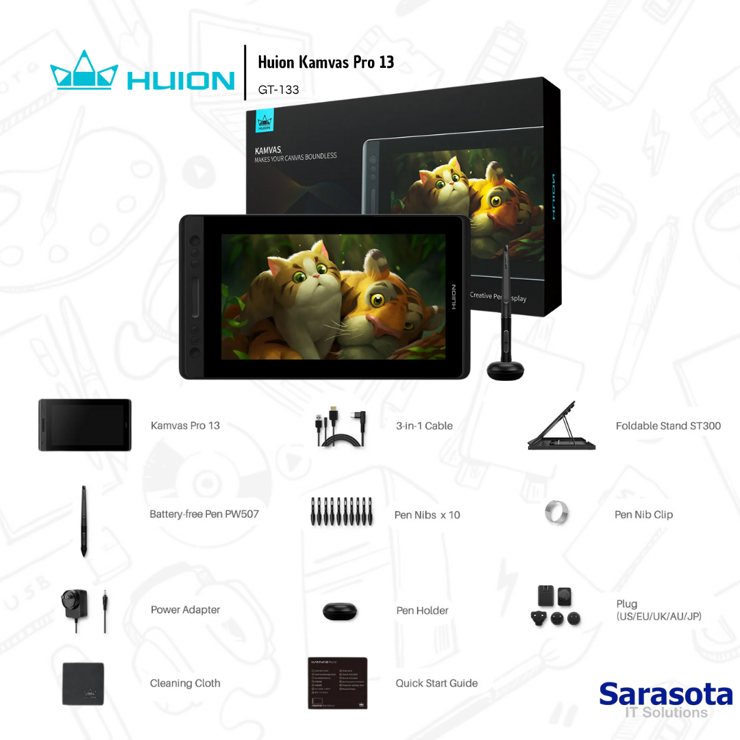 accesorios para electronica - Huion Kamvas Pro 13 incluye Stand  1