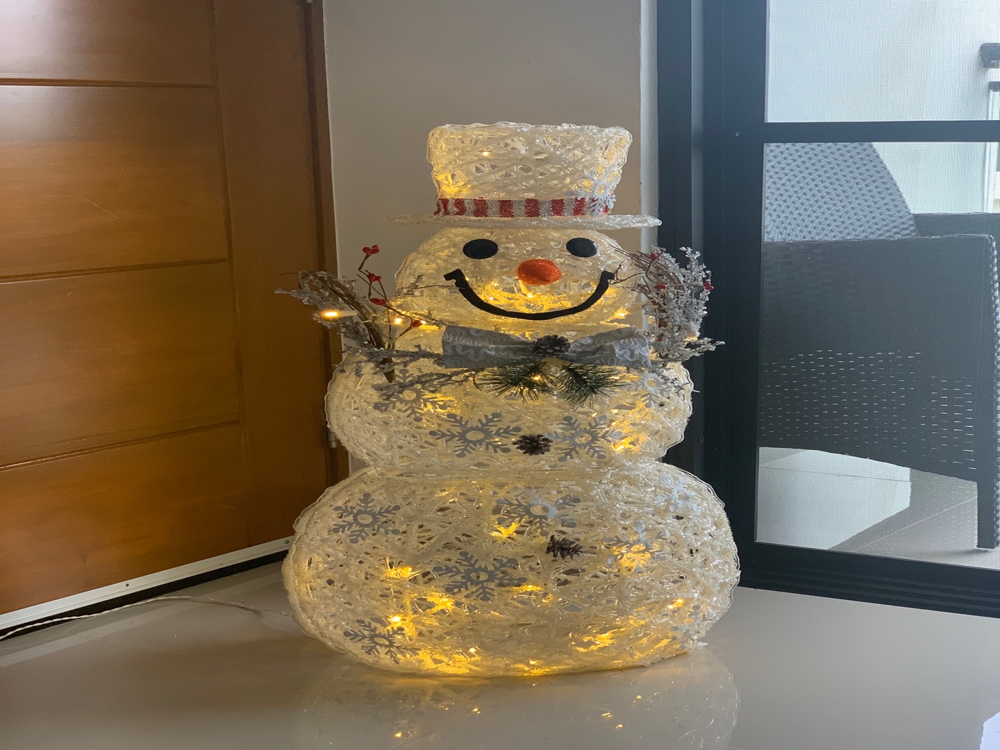 decoración y accesorios - Navidad/Árbol/Muñeco de nieve con luces. 
 1
