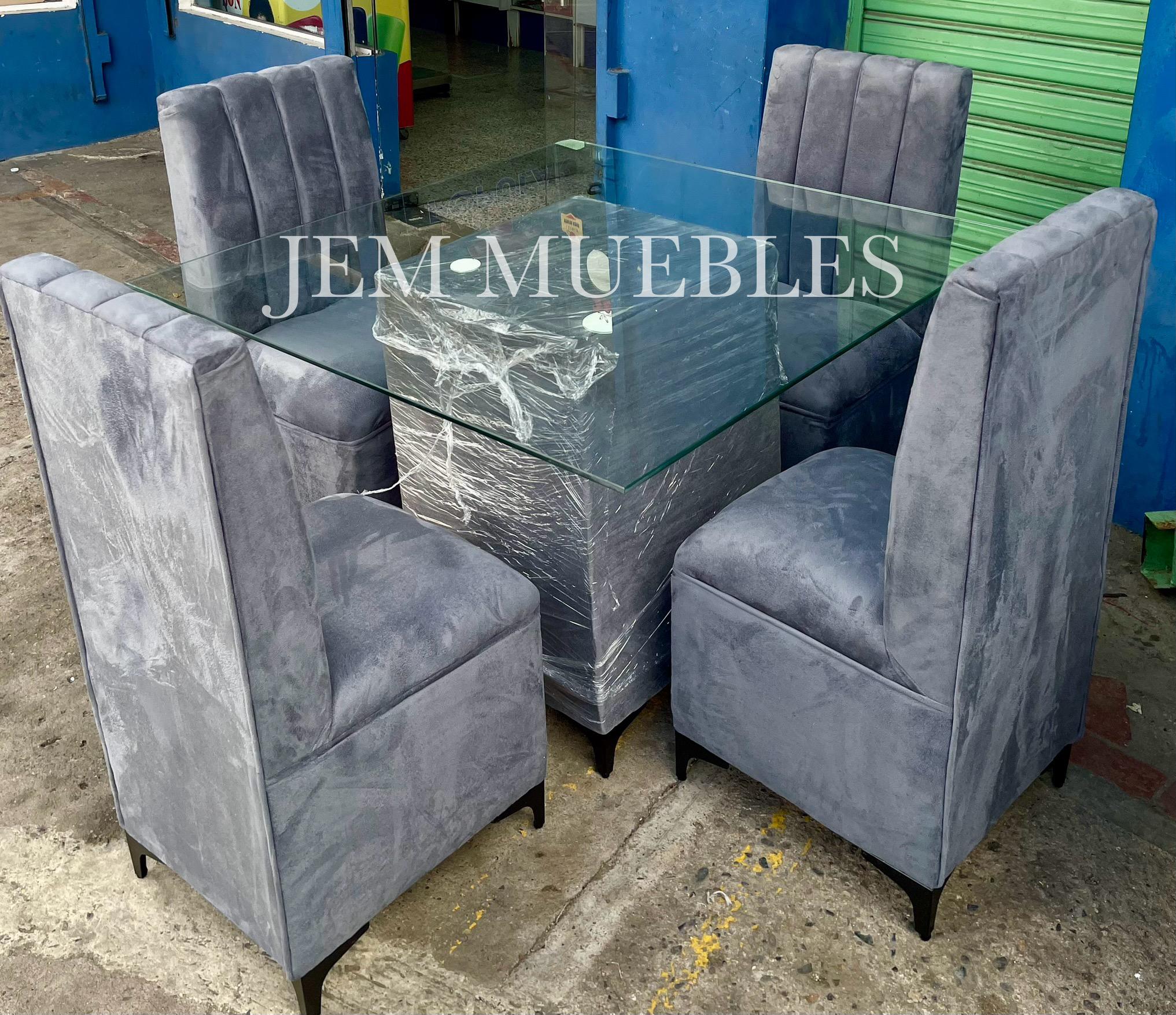 muebles y colchones - Comedor sillas estilo butacas 4S Juego de Comedor 