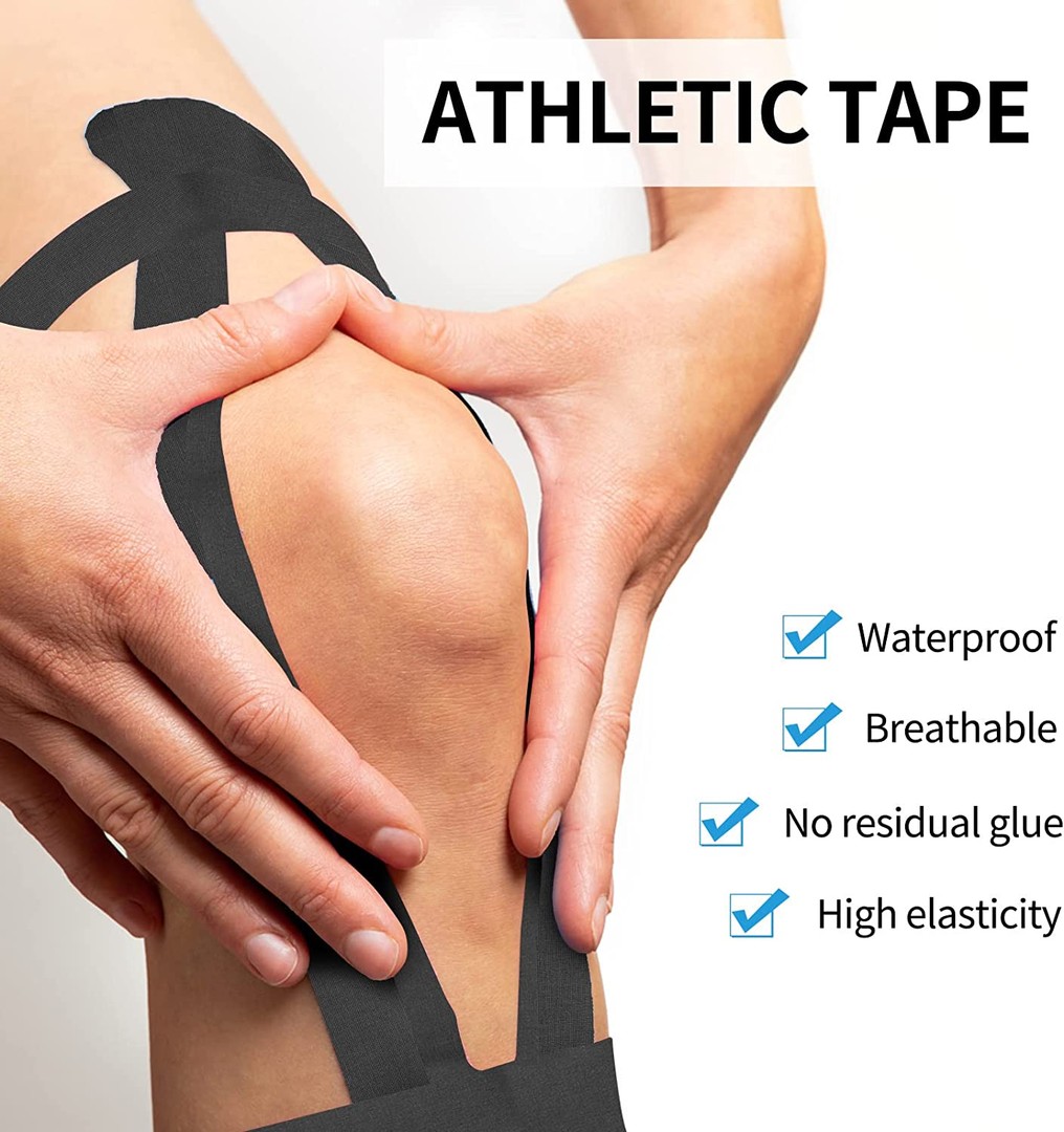 deportes - Cinta atlética, kinesiología, cinta deportiva para lesiones, 5cm x 5metros 1