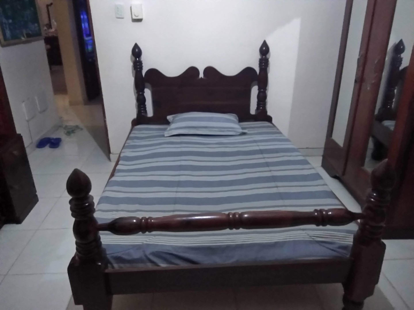 muebles y colchones - Viaje juego de dormitorio antiguo de caoba centenaria 8