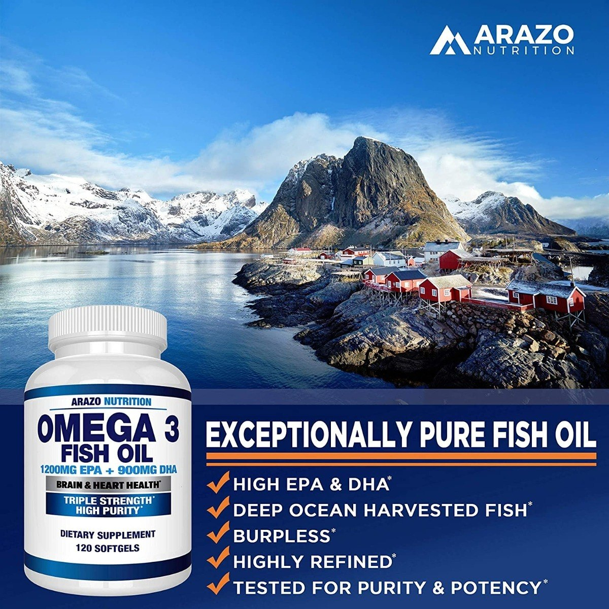 Salud y Equipamiento Médico - Omega 3 Aceite De Pescado 1200mg Epa+900mg Dha 120 Capsulas 3