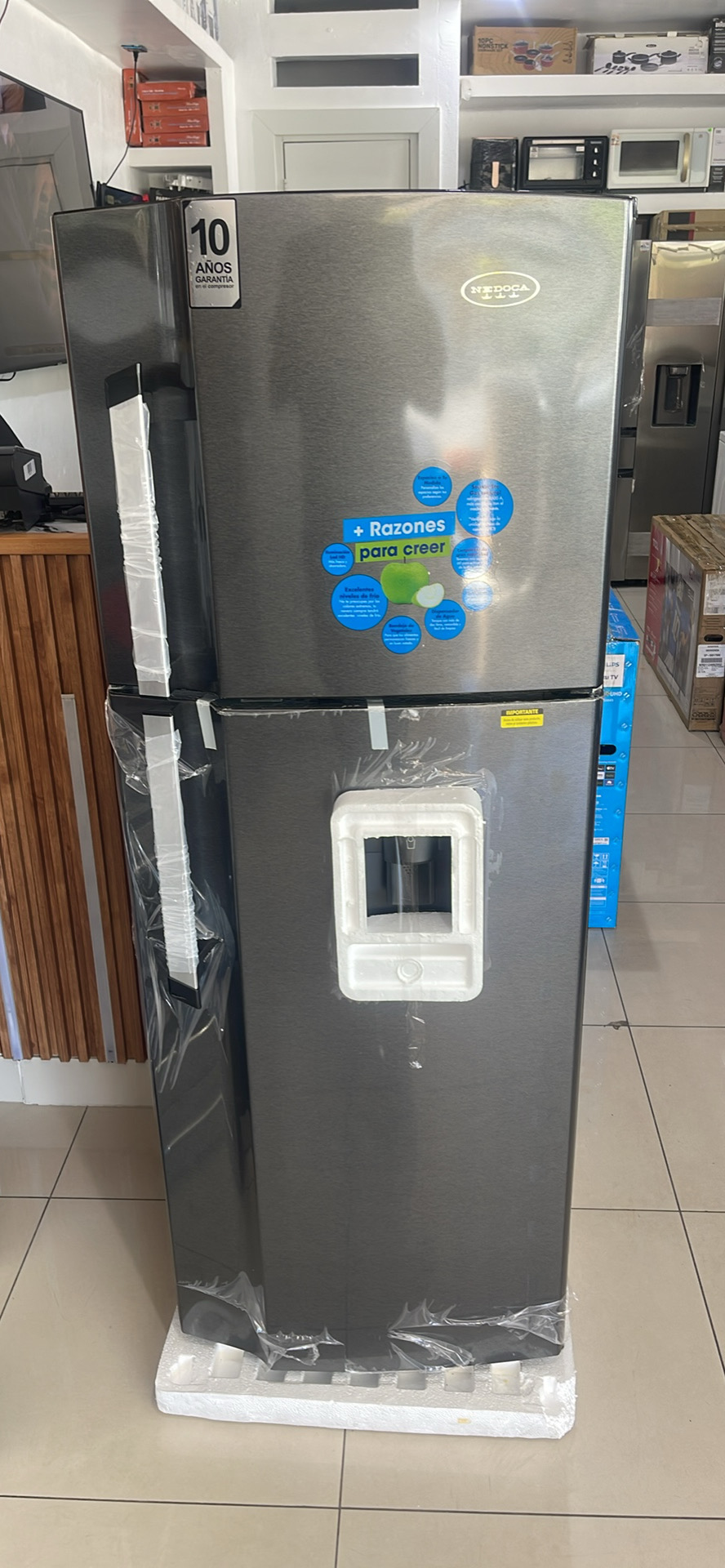 electrodomesticos - Nevera Nedoca con dispensador de 12 y 14 pies cúbicos Disponible  0