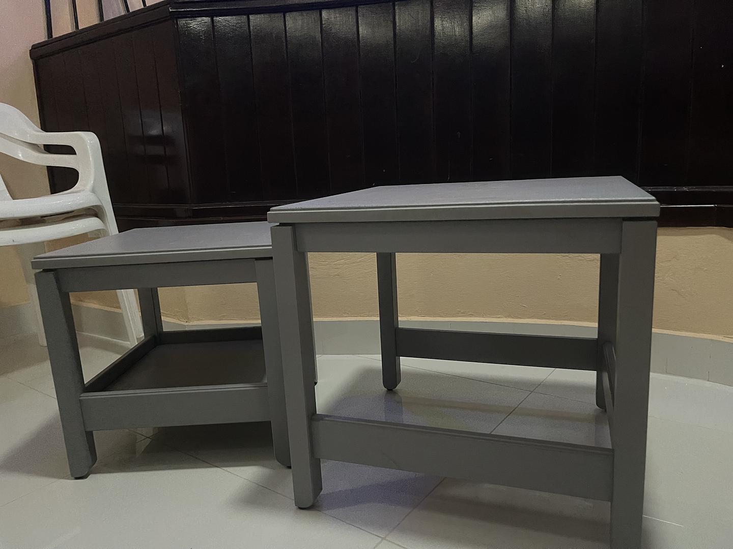 muebles y colchones - Juego de mesas de centro color gris. RD$1500