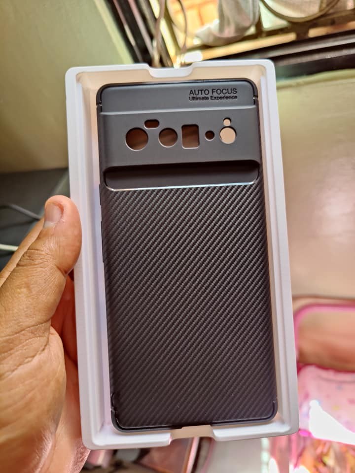 celulares y tabletas - Google Pixel 6 Pro COVER CON FIBRA DE CARBON 0