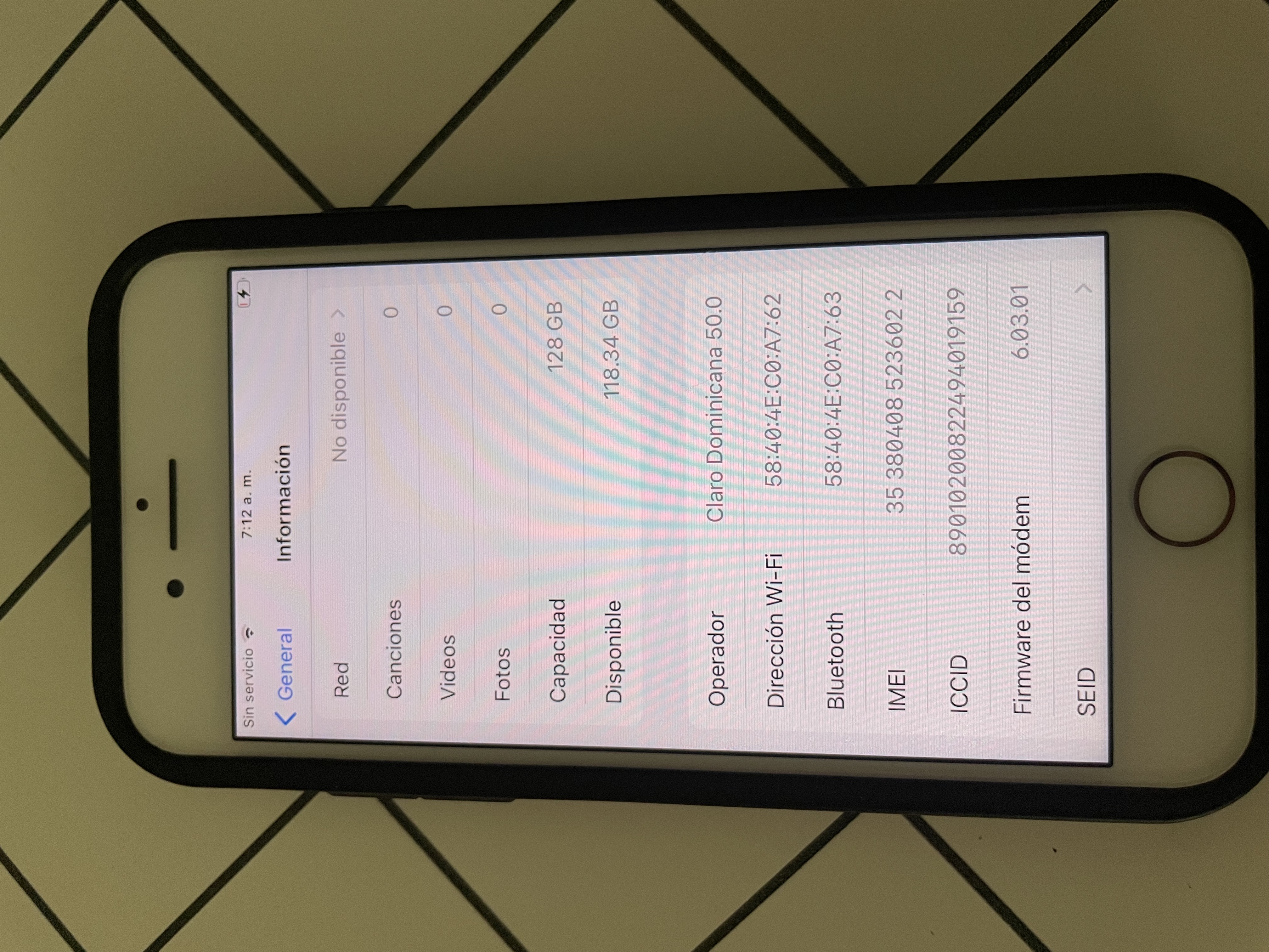 celulares y tabletas - iPhone 7 Dorado – Buen estado – RD$5000 negociable 7