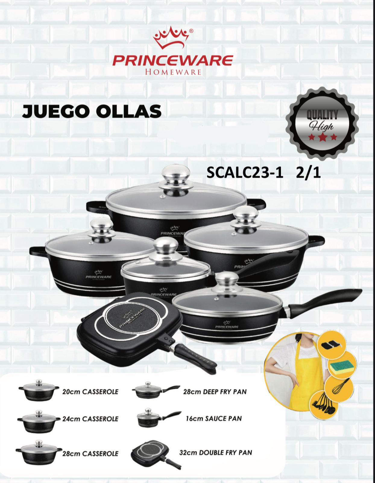 cocina - SET DE CALDEROS NEGROS 23 EN 1  0