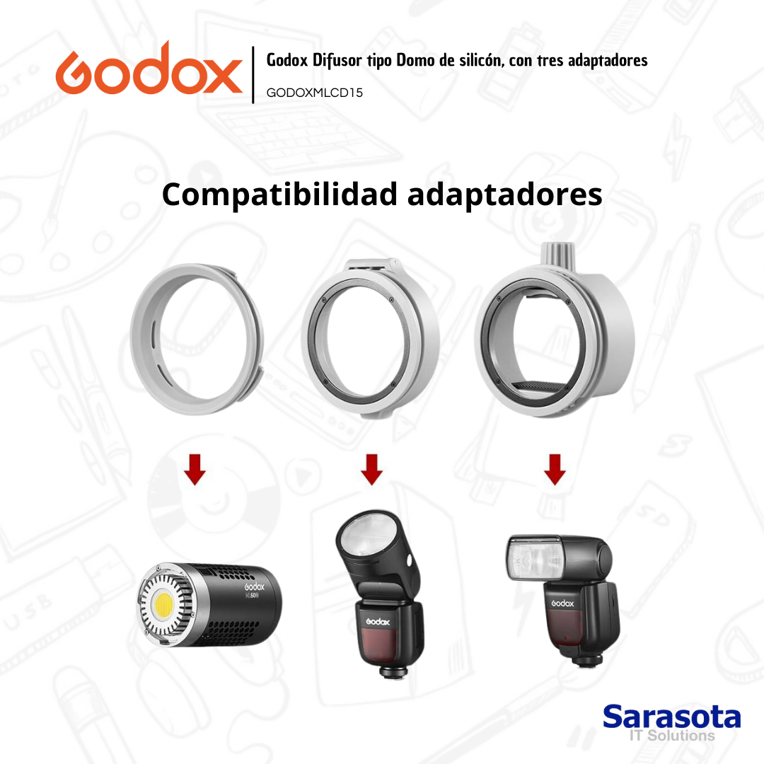 accesorios para electronica - Godox Difusor tipo domo ML-CD15 1