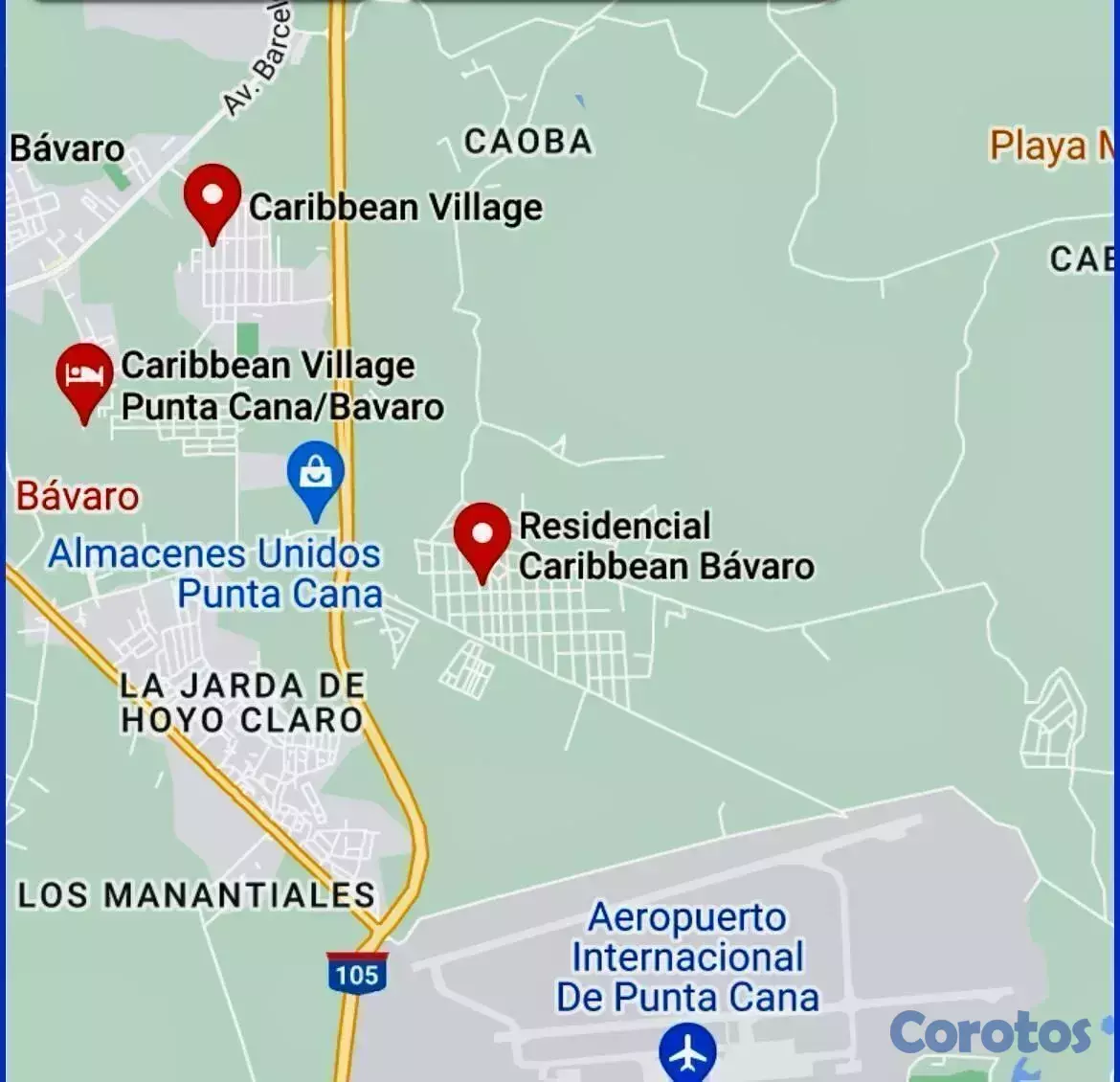 solares y terrenos - Punta Cans– Terreno a 400 metros de Almacenes Unidos  2