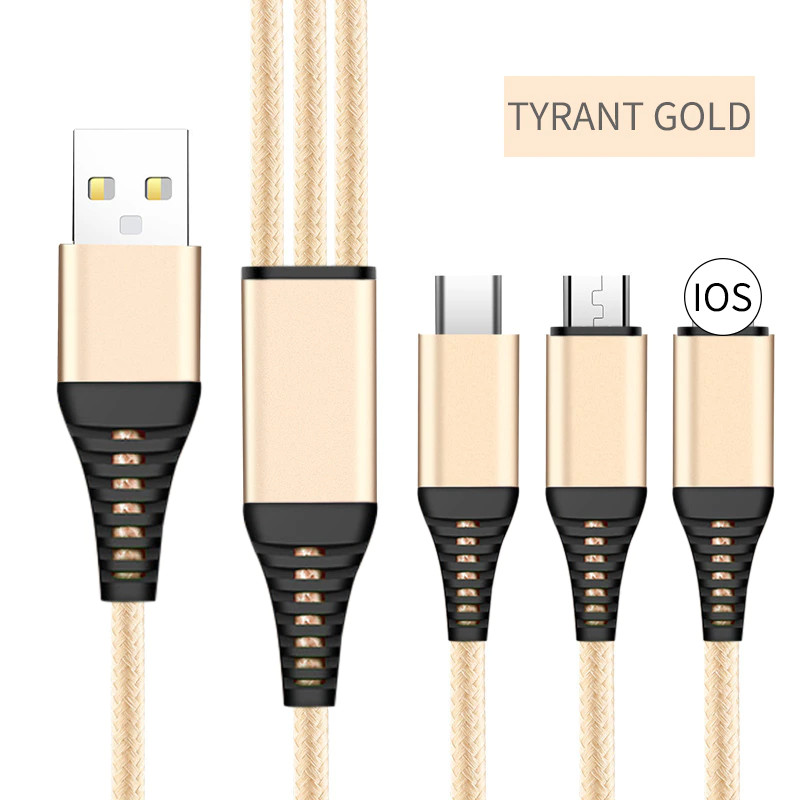 accesorios para electronica - Cable USB Para cargar celulares Iphone y Android - 3 en 1 6