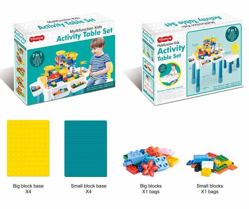 muebles - Mesa de Actividades 7 en 1 multifuncional actividades lego regalo ideal niños 5