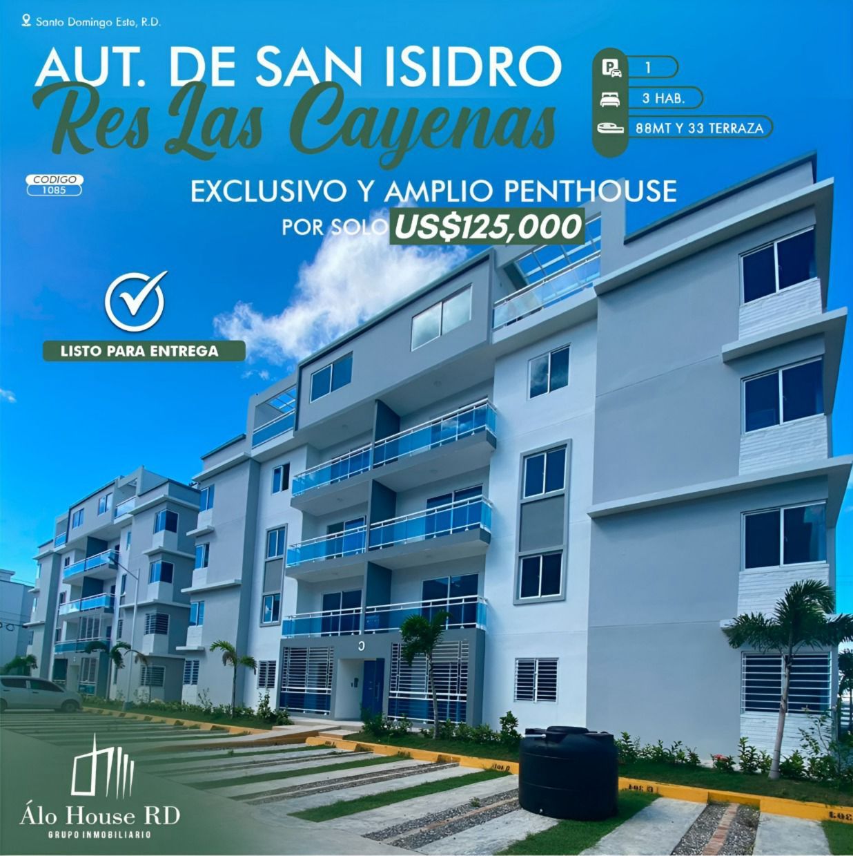 apartamentos - penthouse las cayenas aut. de san isidro 