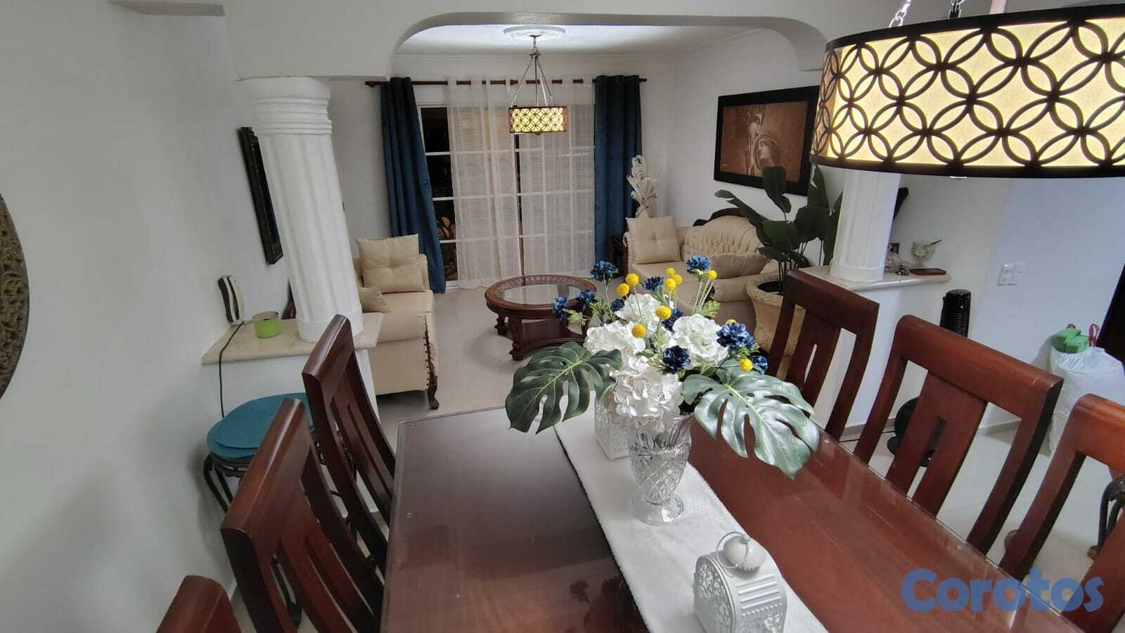 muebles y colchones - Juego de Comedor, de 6 sillas, Madera Caoba 4