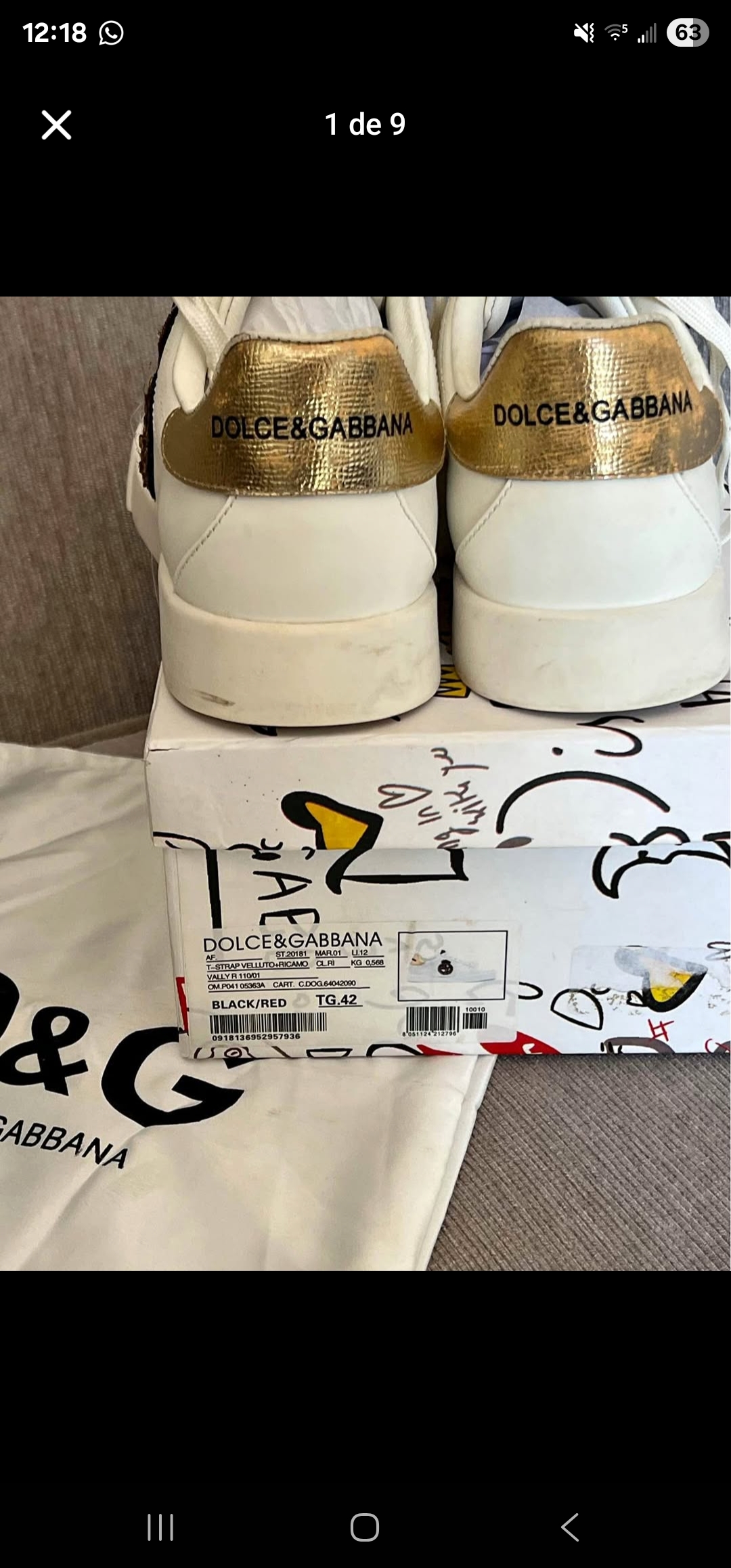 zapatos unisex - Tenis Dolce y Gabbana size 42 3
