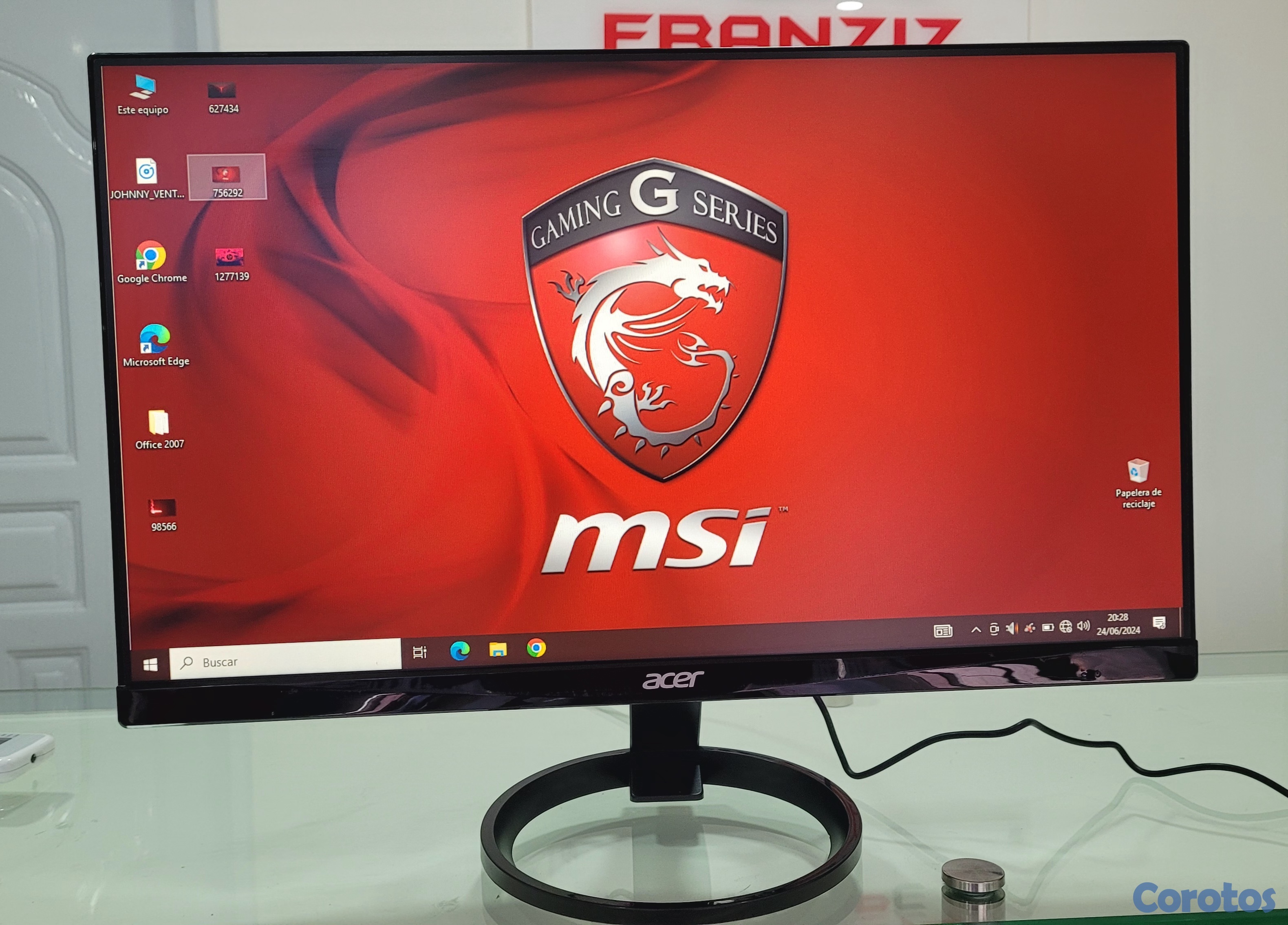 computadoras y laptops - monitor Acer 24 Pulg Sin Bordes hdmi  2