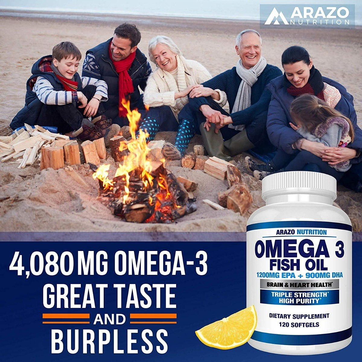 Salud y Equipamiento Médico - Omega 3 Aceite De Pescado 1200mg Epa+900mg Dha 120 Capsulas 5