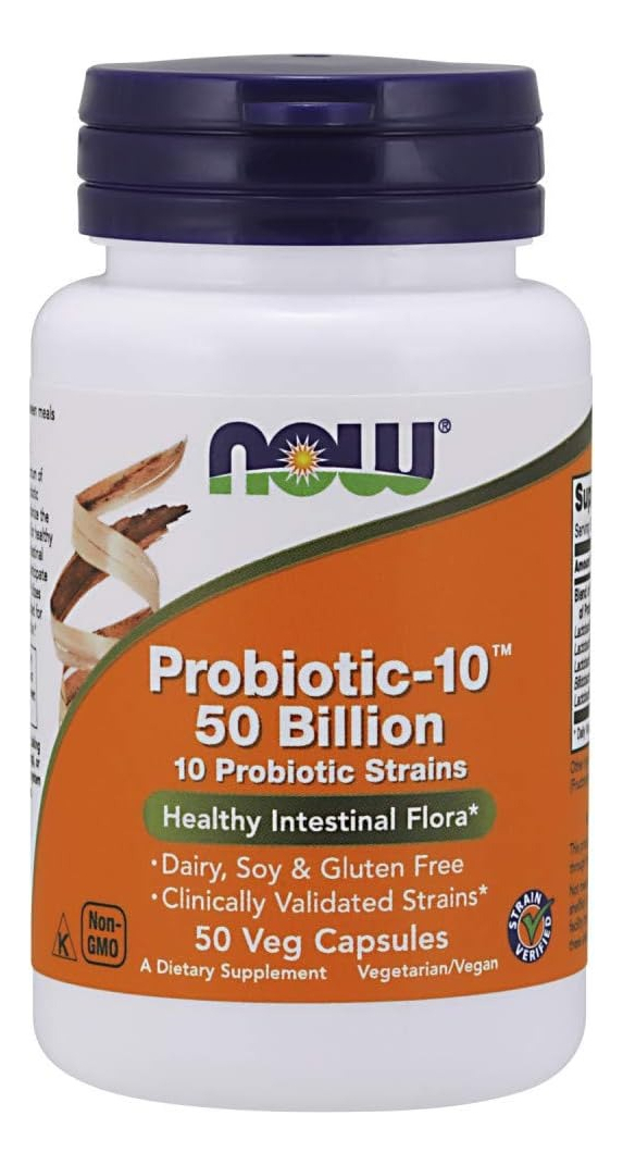 Salud y Equipamiento Médico - Now Supplements, Probiotico-10, 50 Mil Millones, Con 10 Cepa