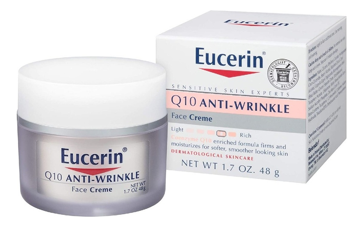 Salud y Equipamiento Médico - Crema Facial Atiarrugas Piel Sensible Con Q10 Eucerin 0