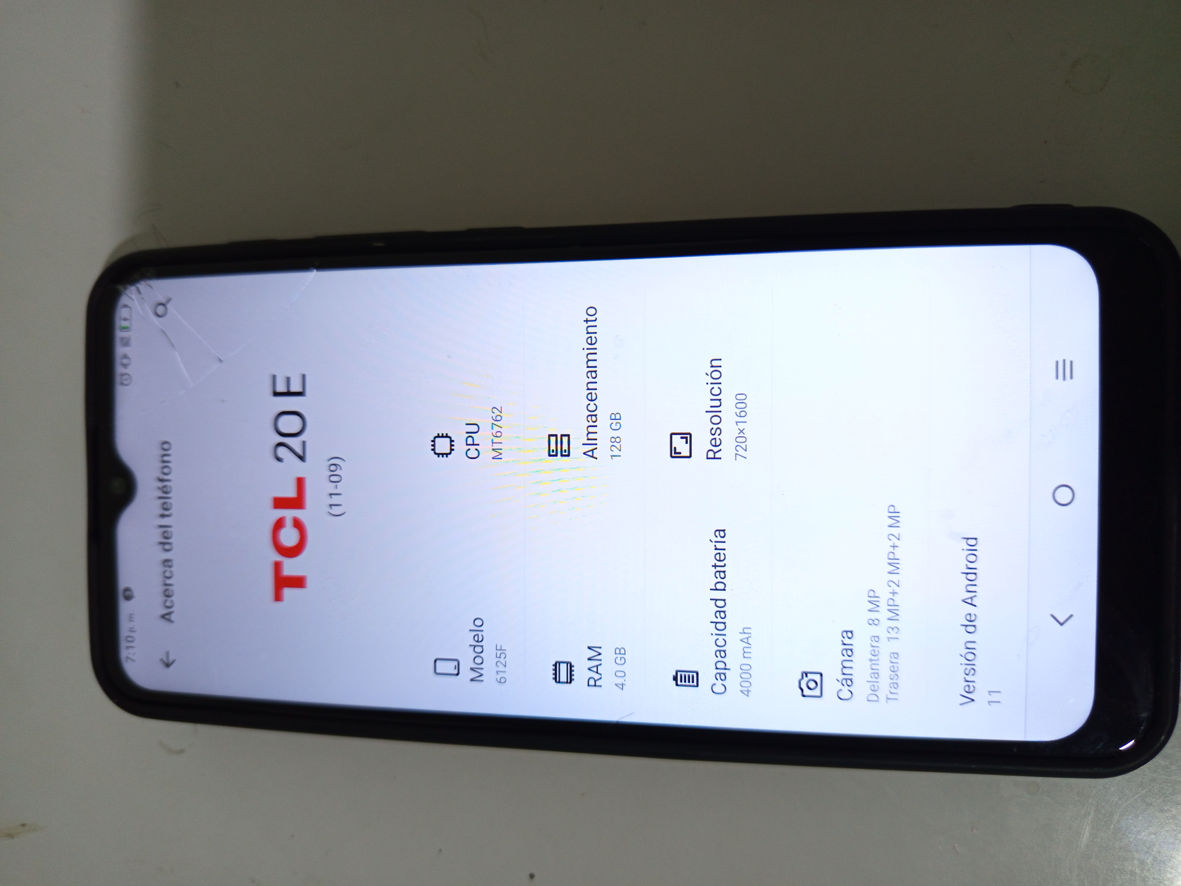 celulares y tabletas - vendo celular TCL20 de 128 GB 5