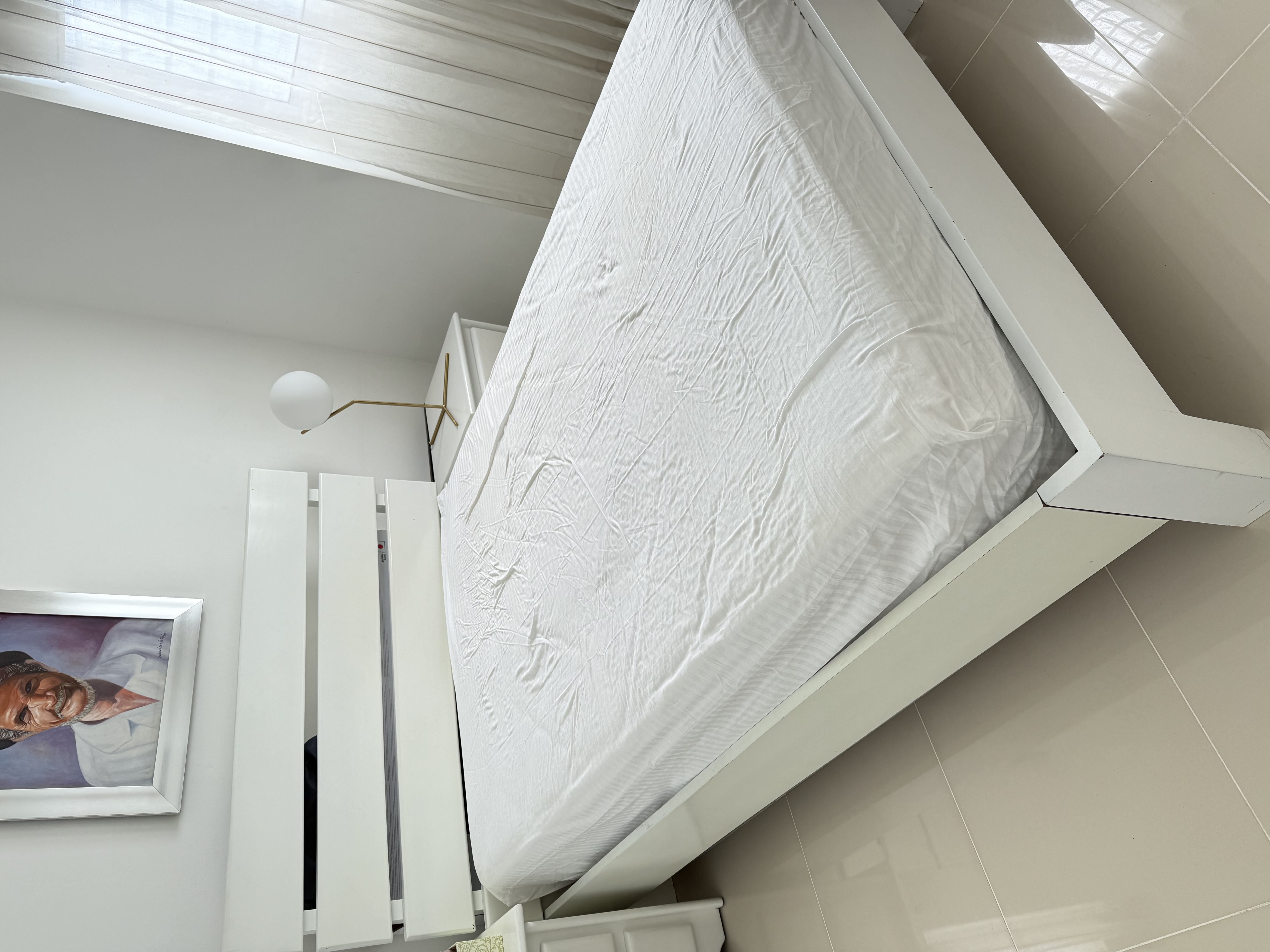 muebles y colchones - Colchón con base de cama en caoba 0