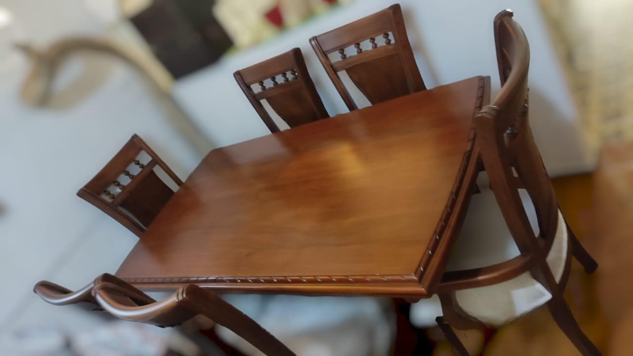 muebles y colchones - juego de comedor comteporaneo 6 sillas 1