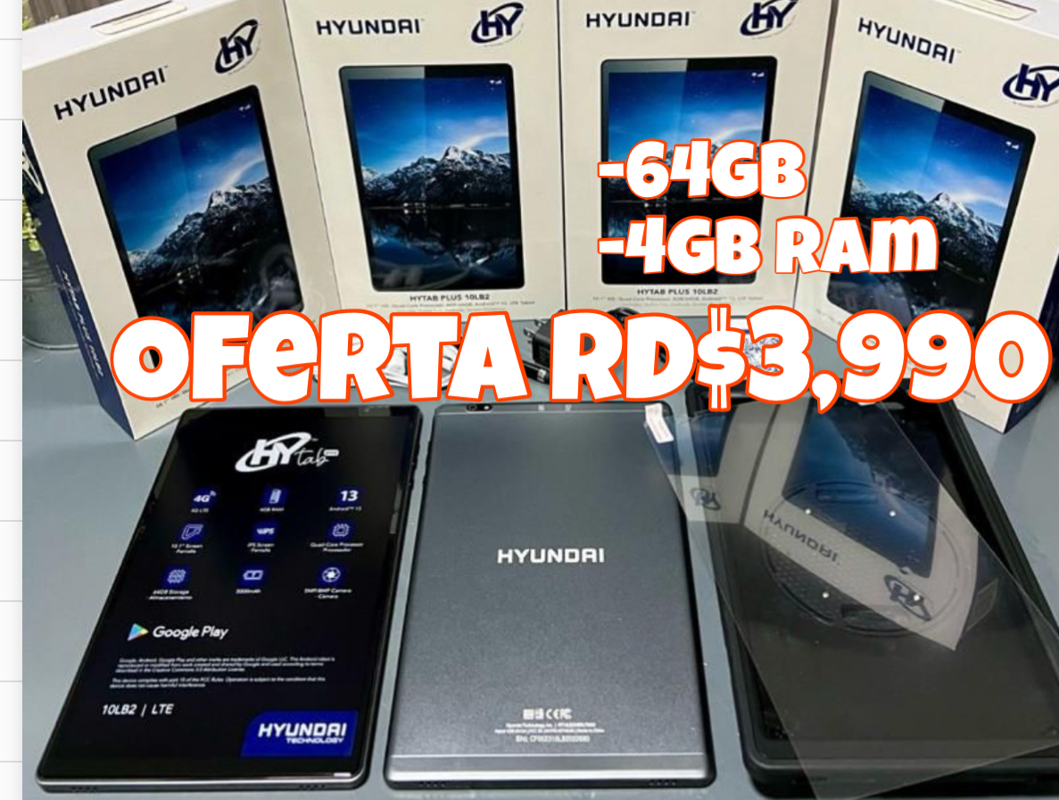 celulares y tabletas - Tablet Hyundai 64gb nueva coje chip 0