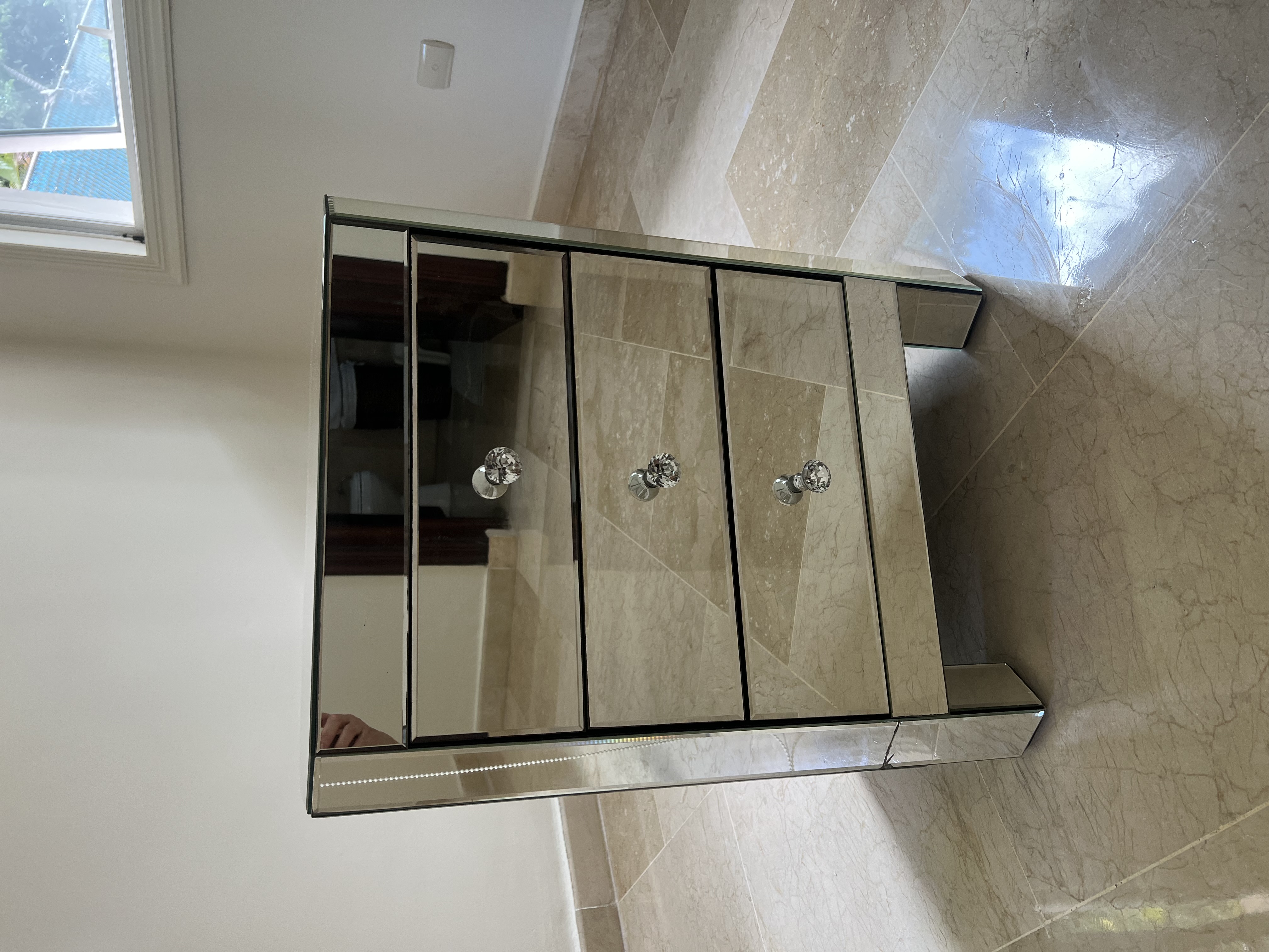 muebles y colchones - Hermosa mesa de cristal 1