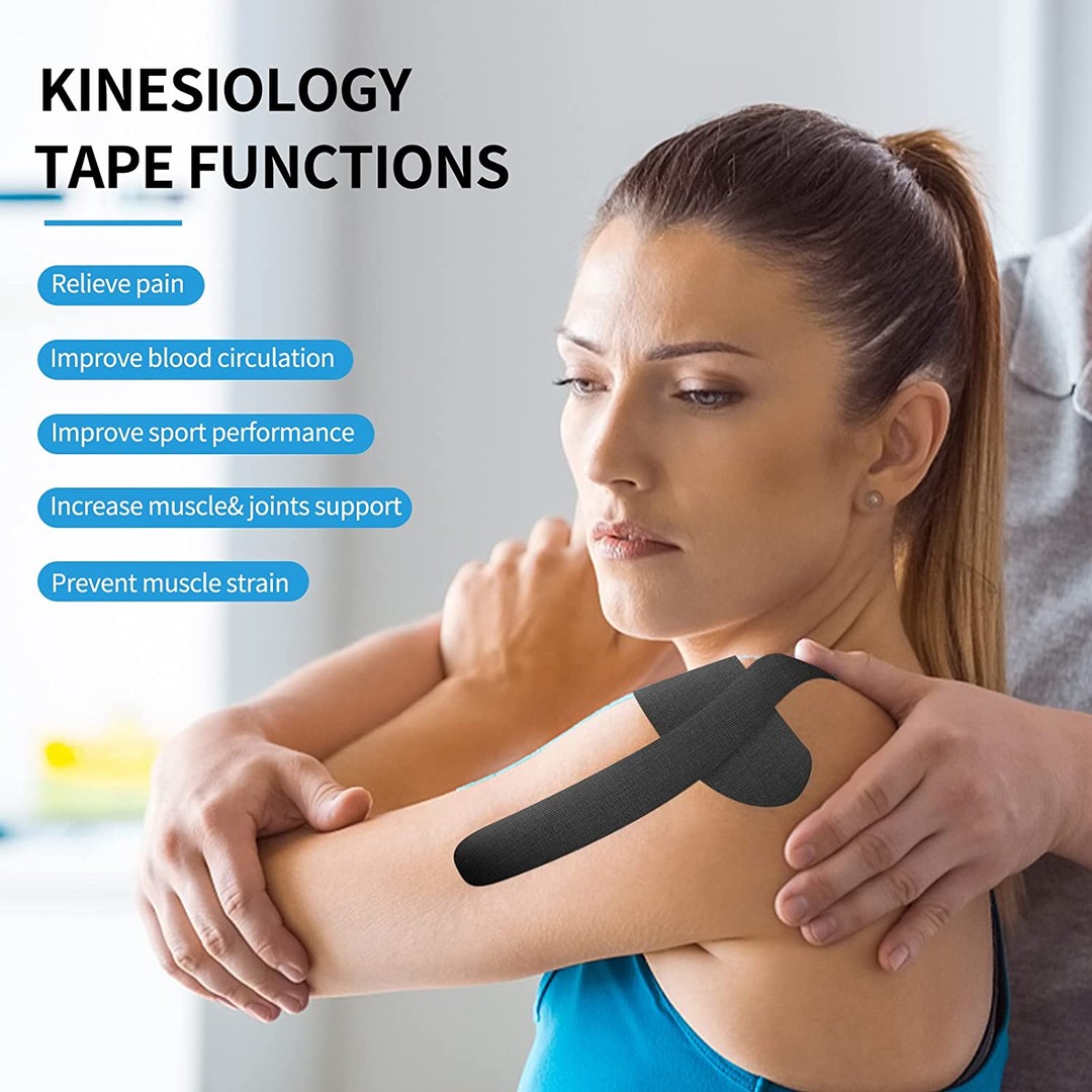 deportes - Cinta atlética, kinesiología, cinta deportiva para lesiones, 5cm x 5metros 4