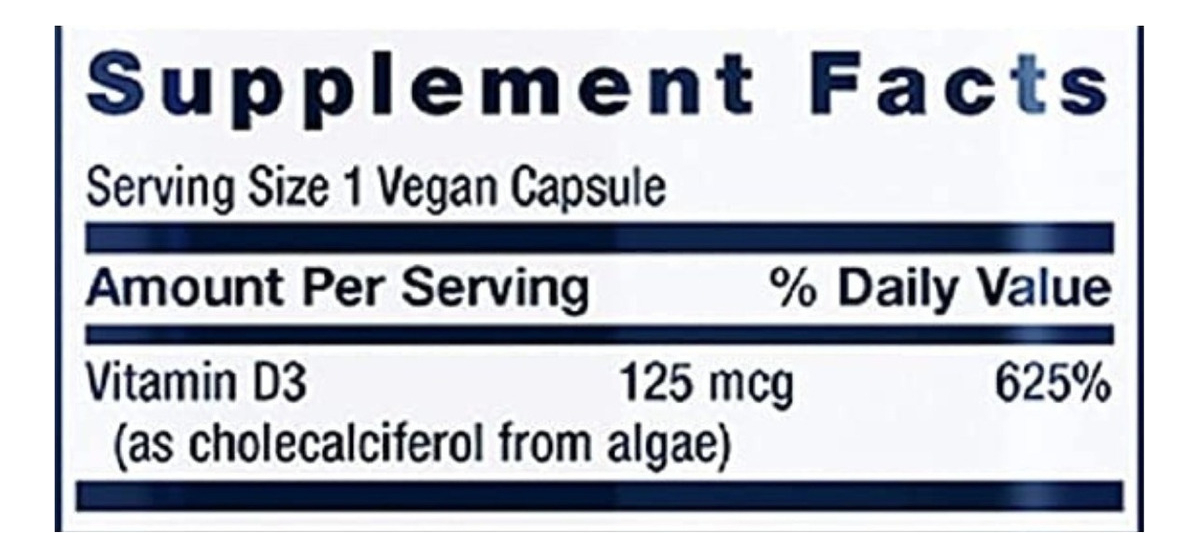 Salud y Equipamiento Médico - Vitamina D3 5000iu Life Extension 1