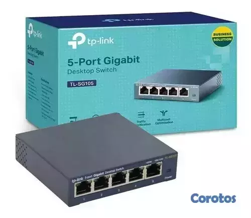 computadoras y laptops - SWITCH 5 PUERTOS /GIGABIT TP-LINK TL-SG105, 10/100/100 MBPS,CARCASA METALICA