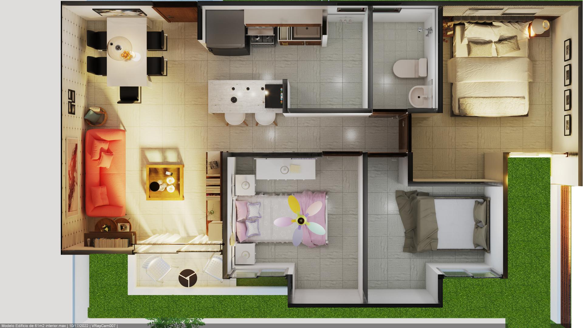 apartamentos - VENTA APARTAMENTO DE 3 HABITACIONES - PROYECTO-AUTOPISTA LAS AMÉRICAS 6