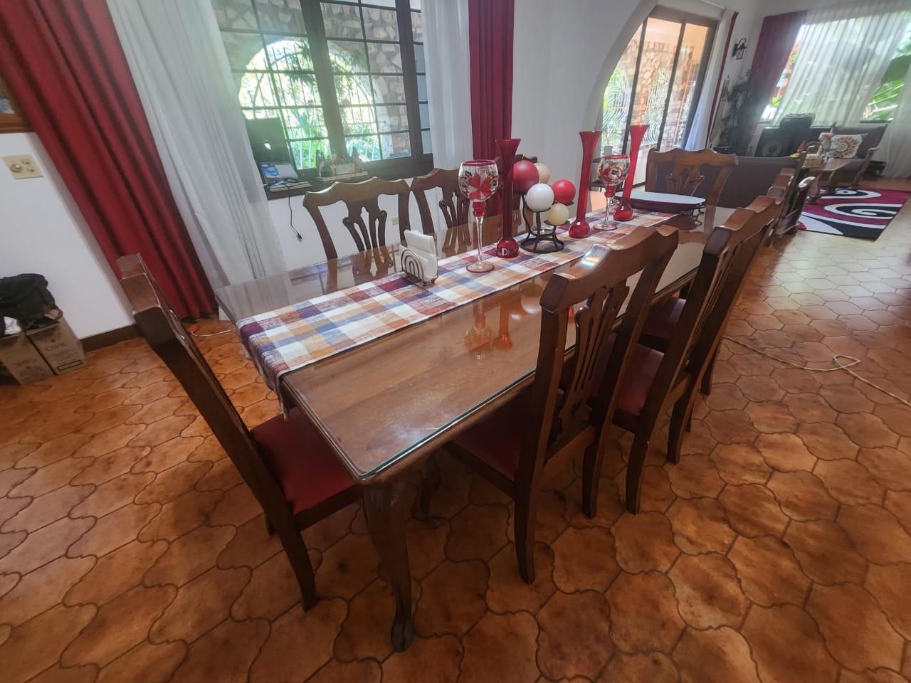 muebles y colchones - 8 plazas de comedor con vidrio templado 2