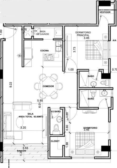 apartamentos - Apartamento en venta en Urbanización Tropical 4