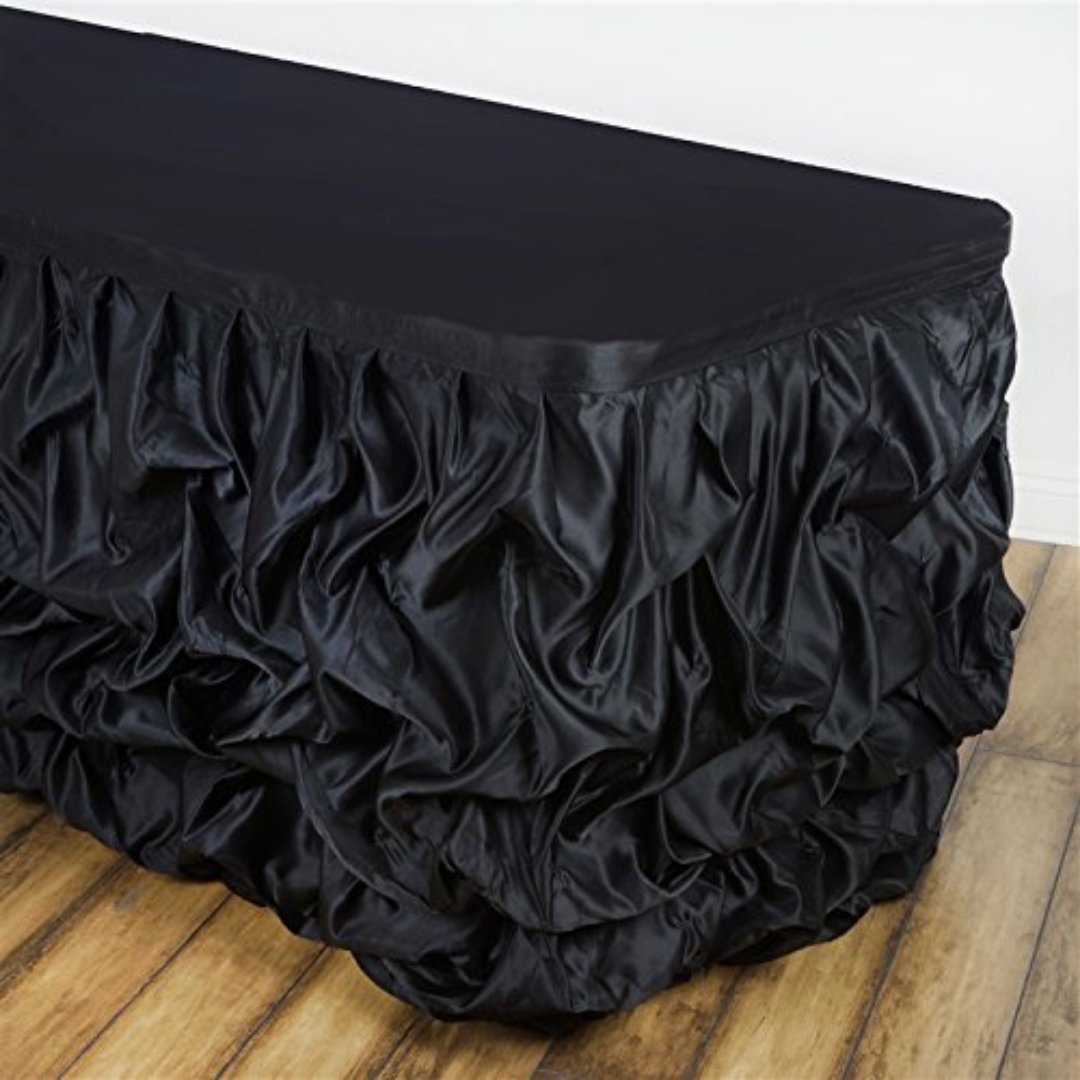 decoración y accesorios - Mantel negro para mesa de bufet eventos formales 21 pies 0