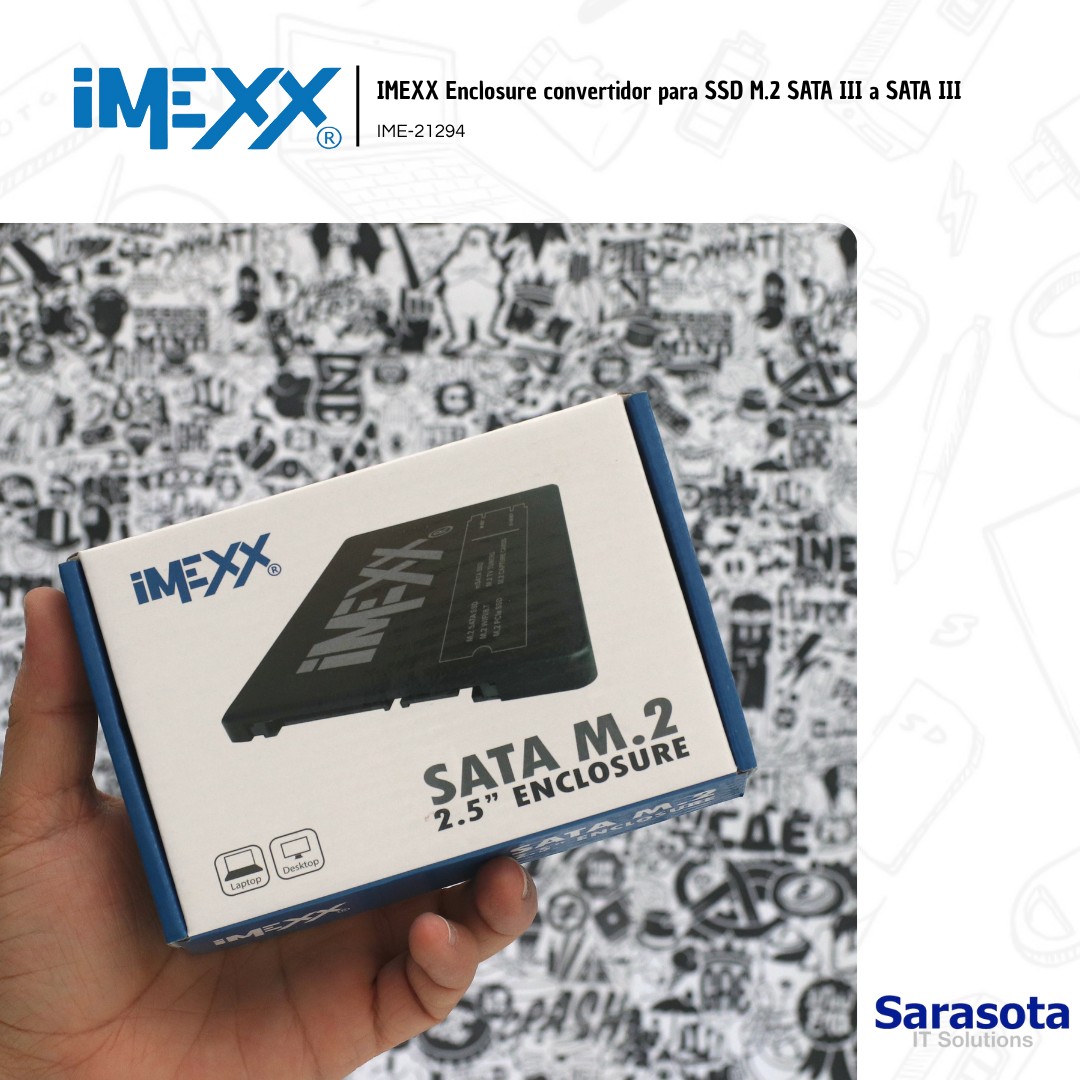 accesorios para electronica - imexx Enclosure solo acepta M.2 SATA (no NVMe)  0