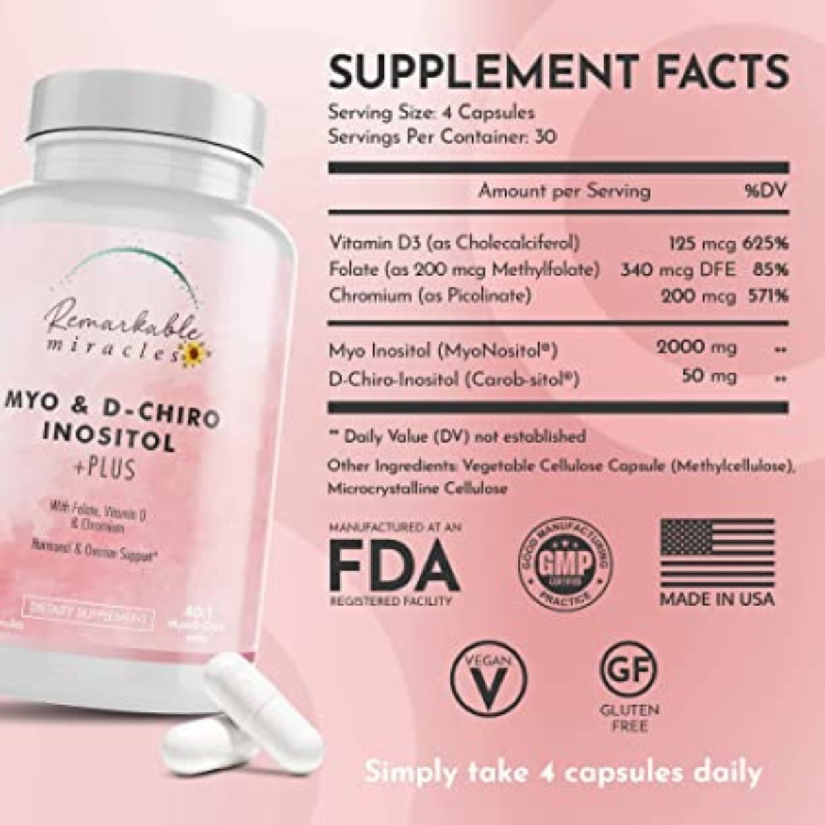 Salud y Equipamiento Médico - Inositol 120caps 2000mg 1