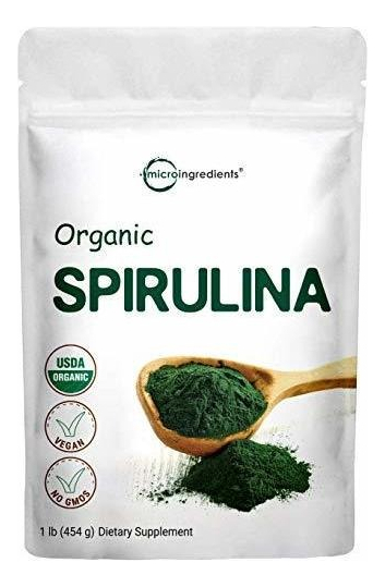 Salud y Equipamiento Médico - Espirulina Organica En Polvo - Micro Ingredients - 1 Lb