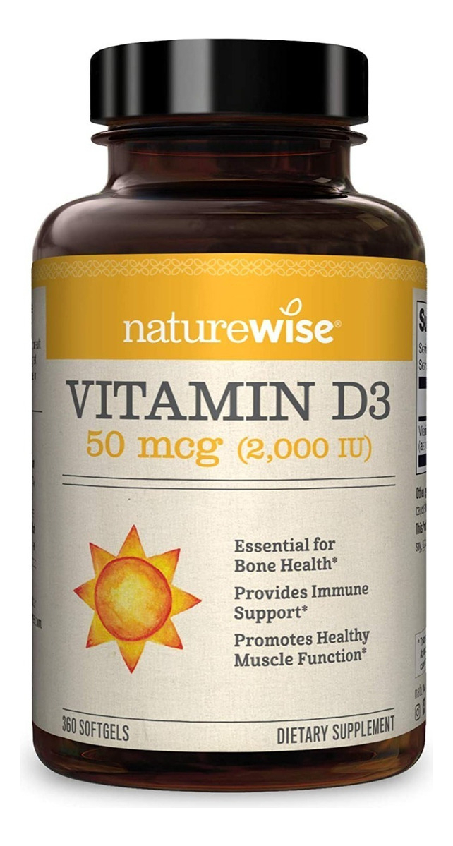 Salud y Equipamiento Médico - Vitamina D3 360caps Naturewise - Un - Unidad A $519