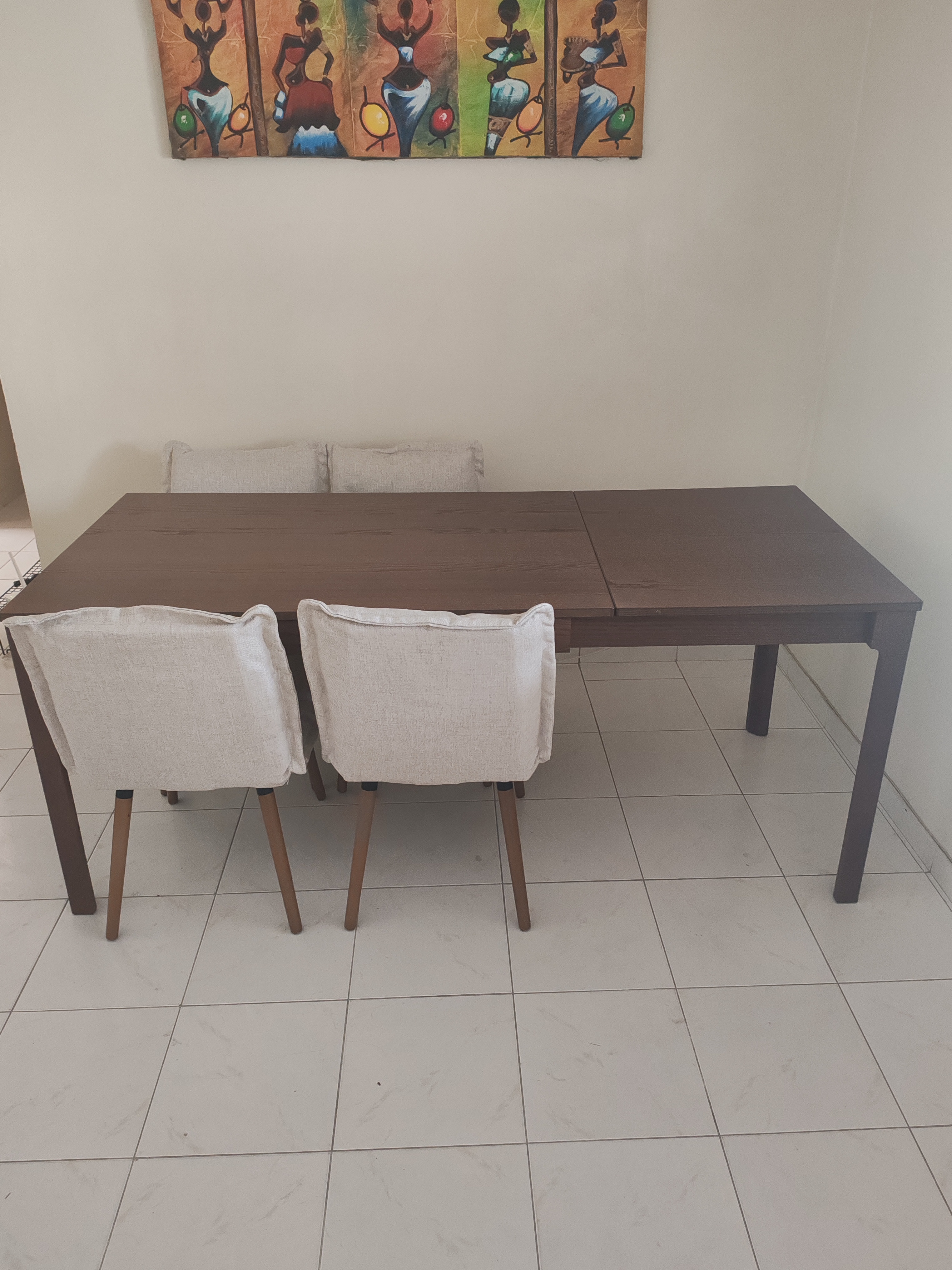 muebles y colchones - Comedor expandible+ 4 sillas 1