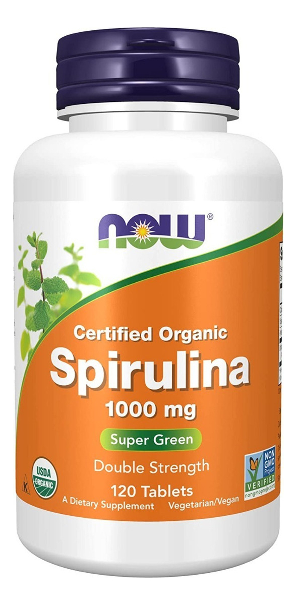 Salud y Equipamiento Médico - Espirulina 120 Tab 3000 Mg Now