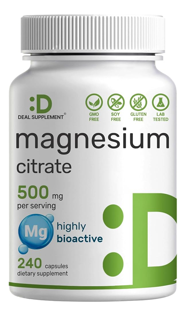 Salud y Equipamiento Médico - Deal Suplemento Citrato De Magnesio 500mg, 240 Cápsulas | Ol