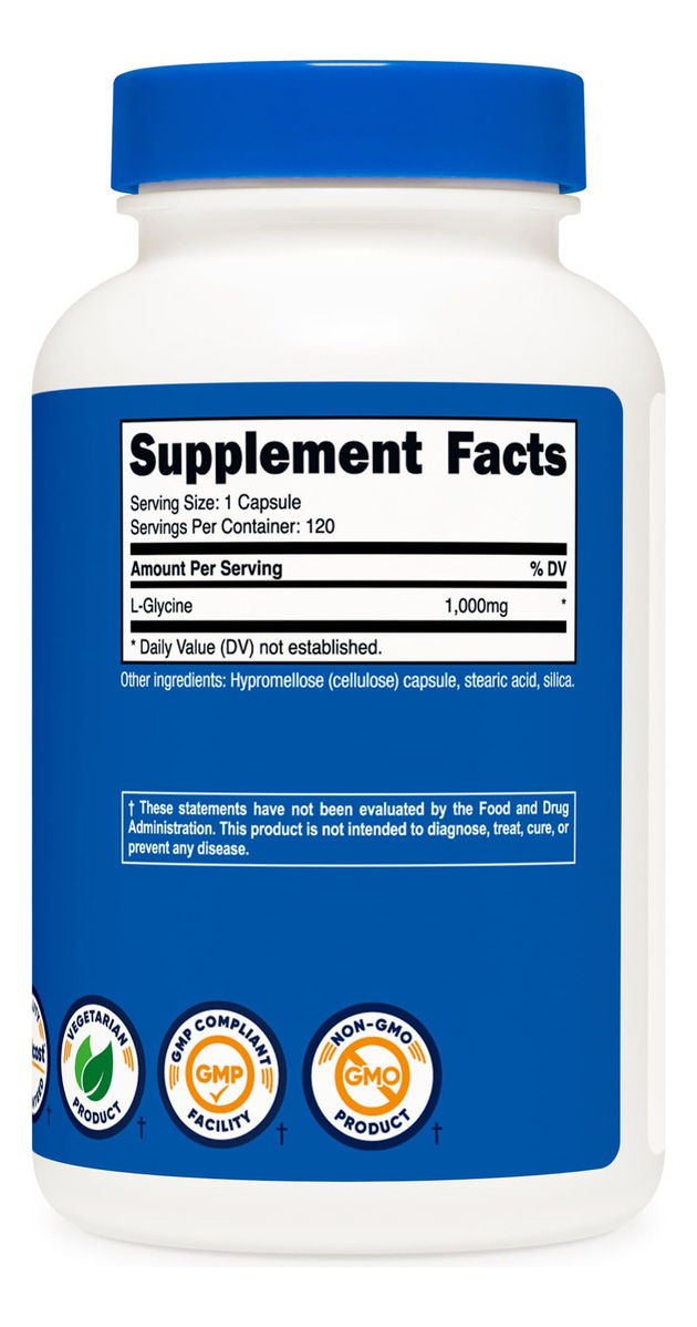 Salud y Equipamiento Médico - L-glycine 1000mg- Nutricost 4